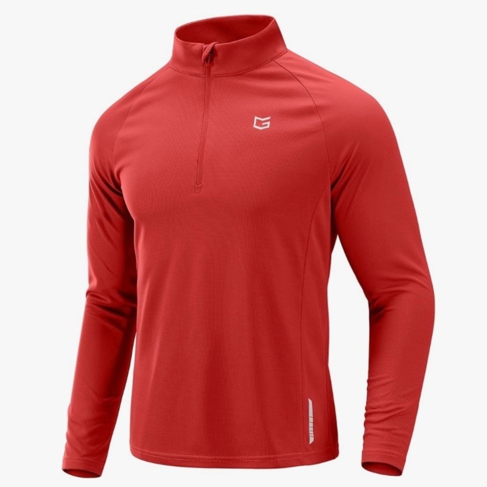 Gradual NEW Red Quarter Zip Athletic Pullover XXXL Mens 3XL‎ Performance Top